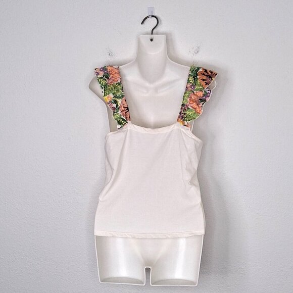 Anthropologie Tiny Marin Embroidered Tank Top Sz S Floral Boho Cottagecore - Picture 7 of 12